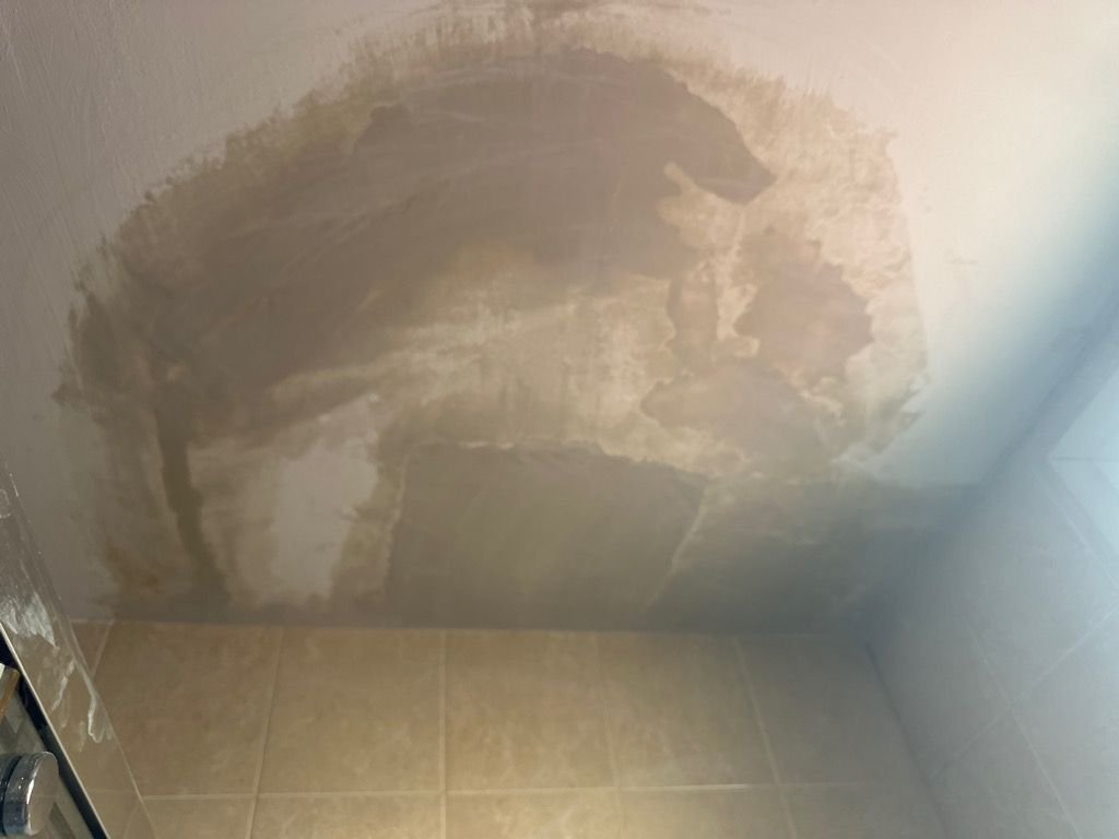 Revoque completo de pared blanca